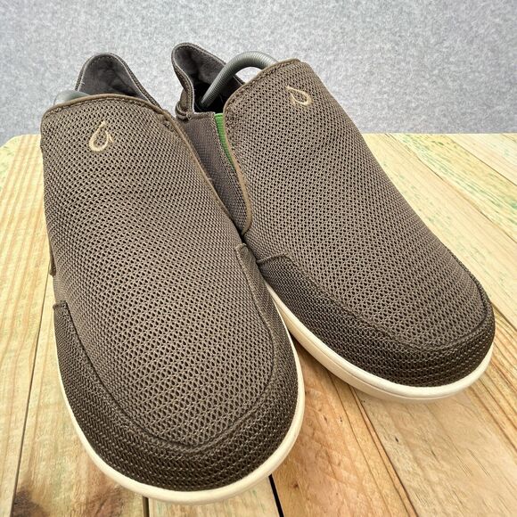 Olukai Nohea Mesh Loafers Mens Sz 9 Mustang Lime Peel Brown Slip On Casual Shoes main image 10